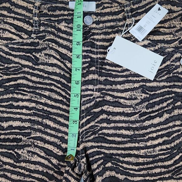 Joie -166 NWT Sharma Animal Print Ankle Pants in Biscotti Zebra Kick Fit Size 30 - Picture 11 of 12